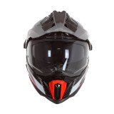 LS2 MX701 EXPLORER CARBON FRONTIER G.TITANIUM RED ADENTURE ŠALMAS M