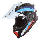 LS2 MX701 C EXPLORER CARBON FRONTIER G.BLACK BLUE ADVENTURE ŠALMAS XL