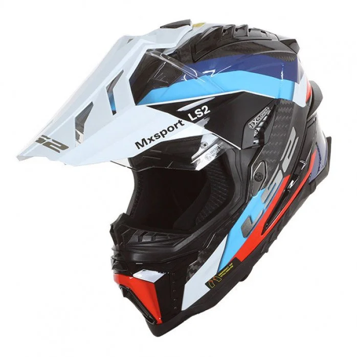 LS2 MX701 C EXPLORER CARBON FRONTIER G.BLACK BLUE ADVENTURE ŠALMAS M