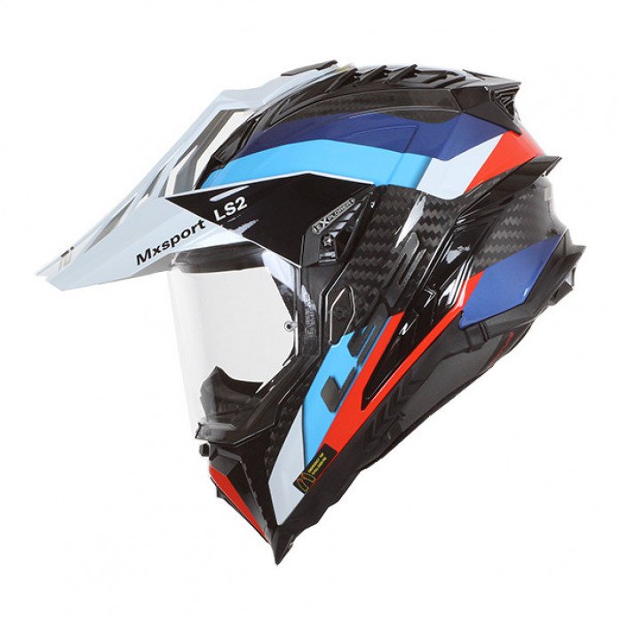 LS2 MX701 C EXPLORER CARBON FRONTIER G.BLACK BLUE ADVENTURE ŠALMAS M