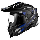 LS2 MX701 EXPLORER CARBON ADVENTURE ŠALMAS - MĖLYNA - S