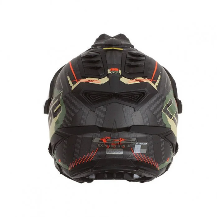 LS2 MX701 C EXPLORER CARBON EXTEND MATT MILITARY GREEN ADVENTURE ŠALMAS M