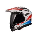 LS2 MX702 PIONEER II NAMIB WHITE BLUE RED šalmas M