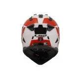 LS2 MX702 PIONEER II HILL WHITE RED šalmas S