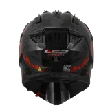 LS2 MX702 PIONEER II CRAZY BLACK RED šalmas M