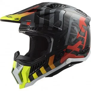LS2 MX703 C X-FORCE BARRIER KROSINIS ŠALMAS GELTONA/RAUDONA 3XL