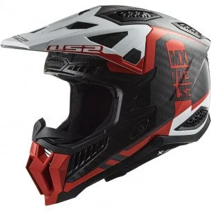 LS2 MX703 C X-FORCE VICTORY KROSINIS ŠALMAS RAUDONA/BALTA 3XL