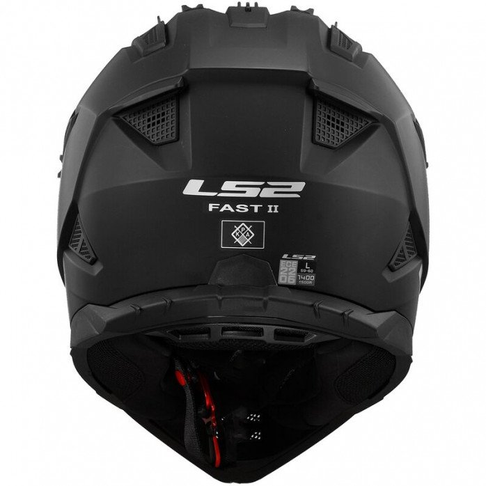 LS2 MX708 FAST II SOLID MATT BLACK šalmas XS