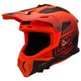 LS2 MX708 FAST II DUCK MH-V ORANGE RED šalmas XS