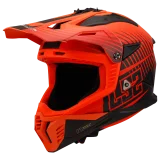 LS2 MX708 FAST II DUCK MH-V ORANGE RED šalmas S