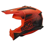 LS2 MX708 FAST II DUCK MH-V ORANGE RED šalmas S