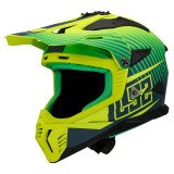 LS2 MX708 FAST II DUCK MH-V GREEN HV YELLOW  šalmas XL