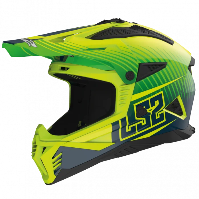 LS2 MX708 FAST II DUCK MH-V GREEN HV YELLOW šalmas L