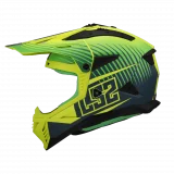 LS2 MX708 FAST II DUCK MH-V GREEN HV YELLOW šalmas L