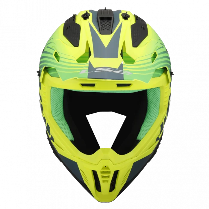 LS2 MX708 FAST II DUCK MH-V GREEN HV YELLOW šalmas L