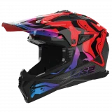 LS2 MX708 FAST II WASH RED šalmas 3XL