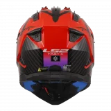 LS2 MX708 FAST II WASH RED šalmas 3XL