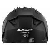 LS2 MX708 FAST II SOLID MATT BLACK šalmas XS