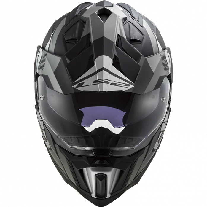 LS2 ŠALMAS MX701 EXPLORER ATLANTIS MATINIS TITANIUM M