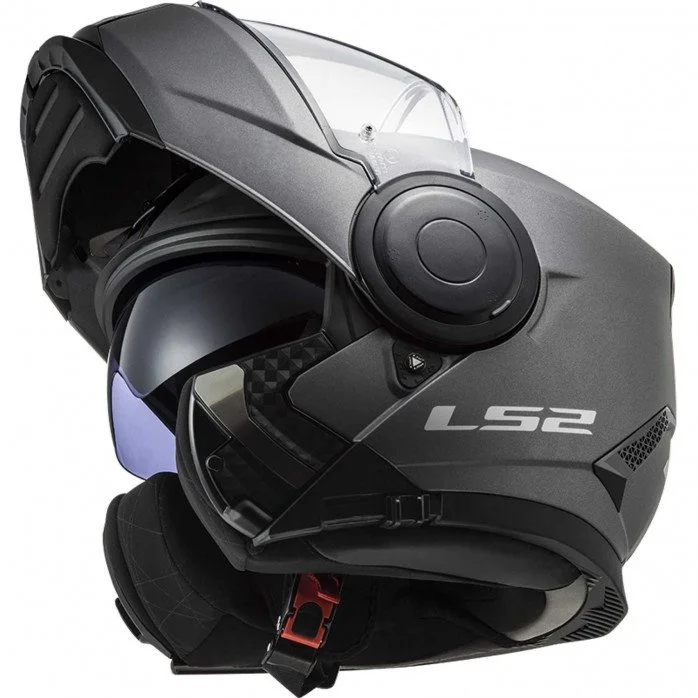LS2 FF902 SCOPE SOLID MODULINIS ŠALMAS MATINĖ PILKA XXL