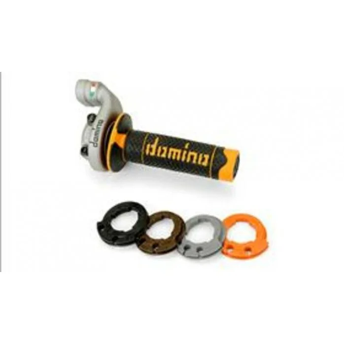 DOMINO KRK EVO Oranžinės spalvos rankenėlės su troso valdikliais KTM Husqvarna KTM 2016>