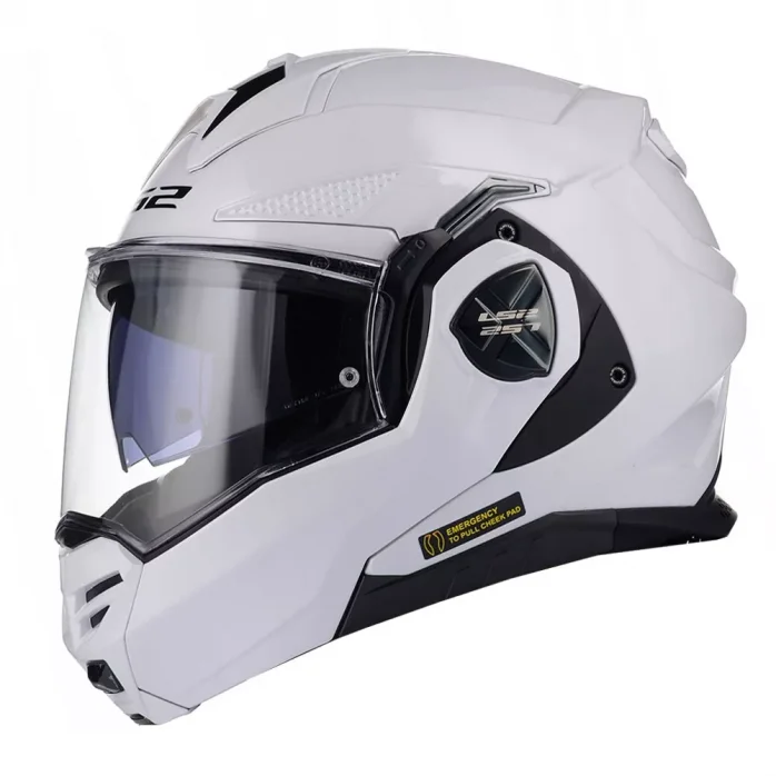 LS2 FF901 ADVANT X SOLID WHITE modulinis šalmas L