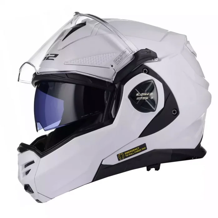 LS2 FF901 ADVANT X SOLID WHITE modulinis šalmas L