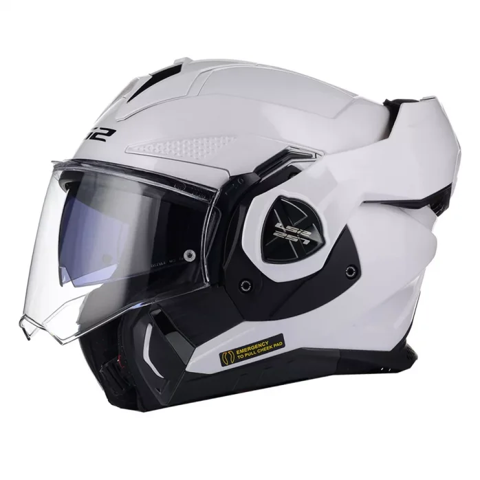 LS2 FF901 ADVANT X SOLID WHITE modulinis šalmas L