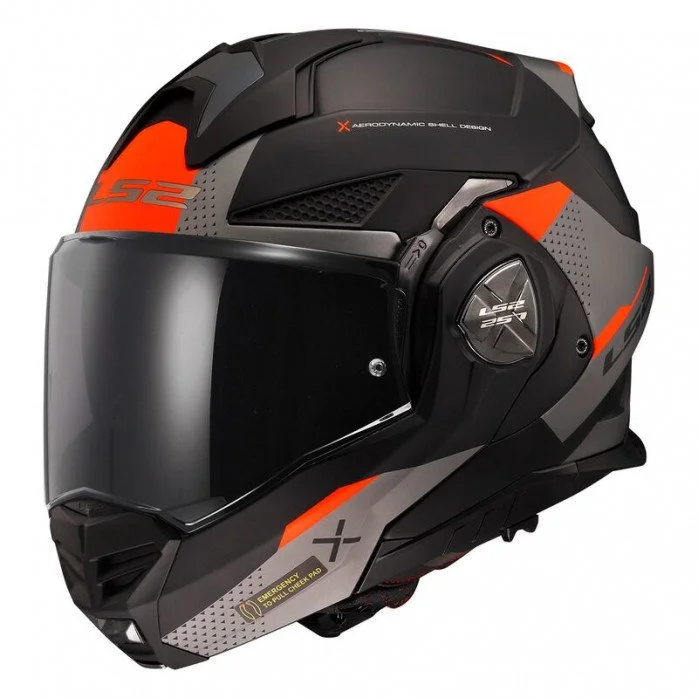 LS2 FF901 ADVANT X OBLIVION M.BLACK TITANIUM modulinis šalmas L