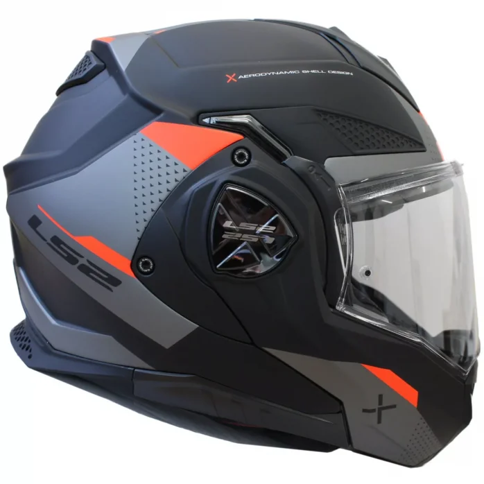 LS2 FF901 ADVANT X OBLIVION M.BLACK TITANIUM modulinis šalmas L