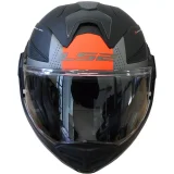 LS2 FF901 ADVANT X OBLIVION M.BLACK TITANIUM modulinis šalmas L