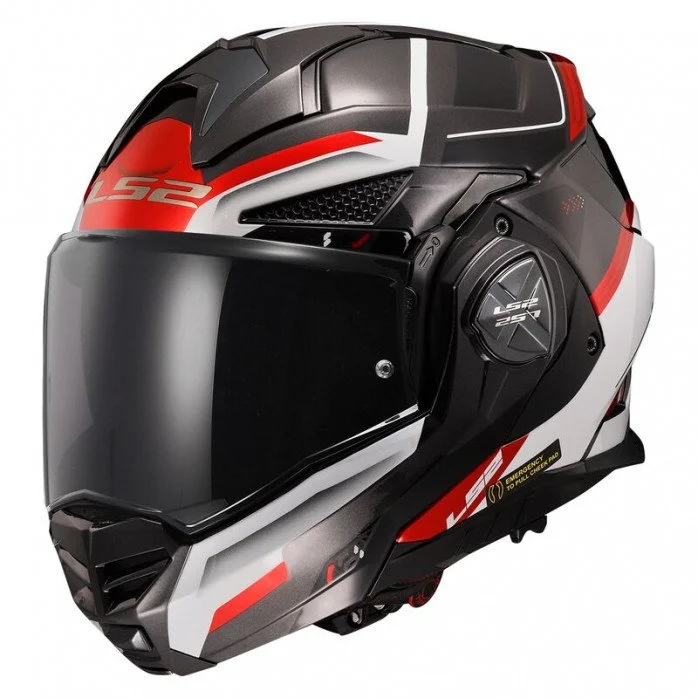 LS2 FF901 ADVANT X SPECTRUM BLACK WHITE RED modulinis šalmas XXL