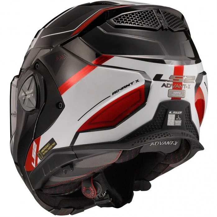 LS2 FF901 ADVANT X SPECTRUM BLACK WHITE RED modulinis šalmas XXL