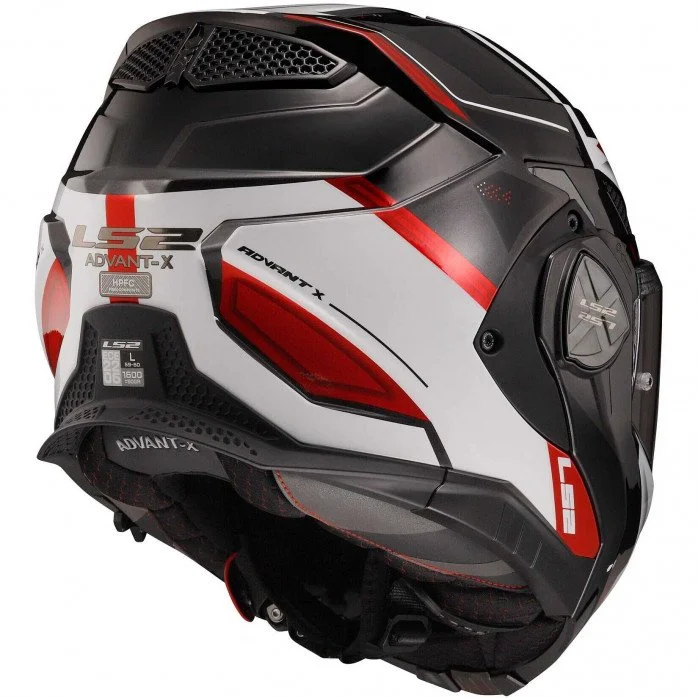 LS2 FF901 ADVANT X SPECTRUM BLACK WHITE RED modulinis šalmas XXL