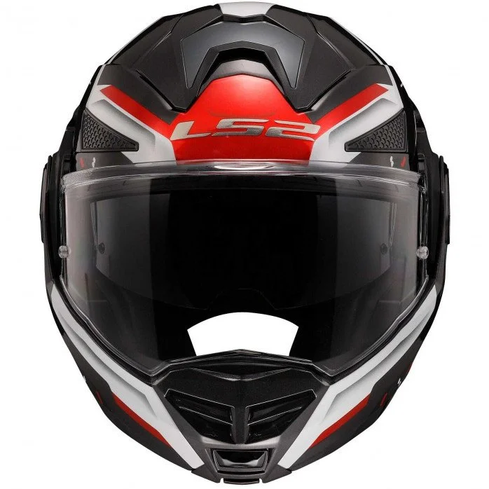 LS2 FF901 ADVANT X SPECTRUM BLACK WHITE RED modulinis šalmas XXL
