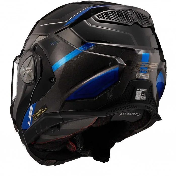 LS2 FF901 ADVANT X SPECTRUM BLACK TITAN.BLUE modulinis šalmas L