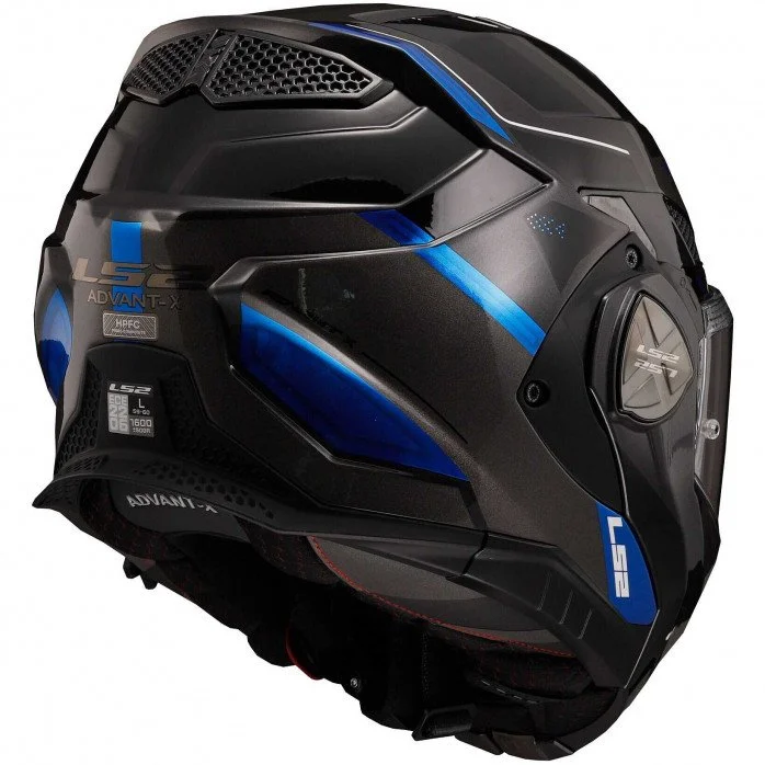 LS2 FF901 ADVANT X SPECTRUM BLACK TITAN.BLUE modulinis šalmas L