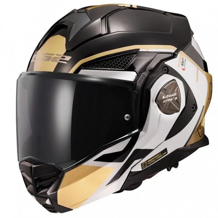 LS2 FF901 ADVANT X METRYK BLACK GOLD modulinis šalmas XS