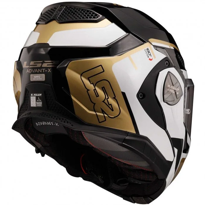 LS2 FF901 ADVANT X METRYK BLACK GOLD modulinis šalmas XS