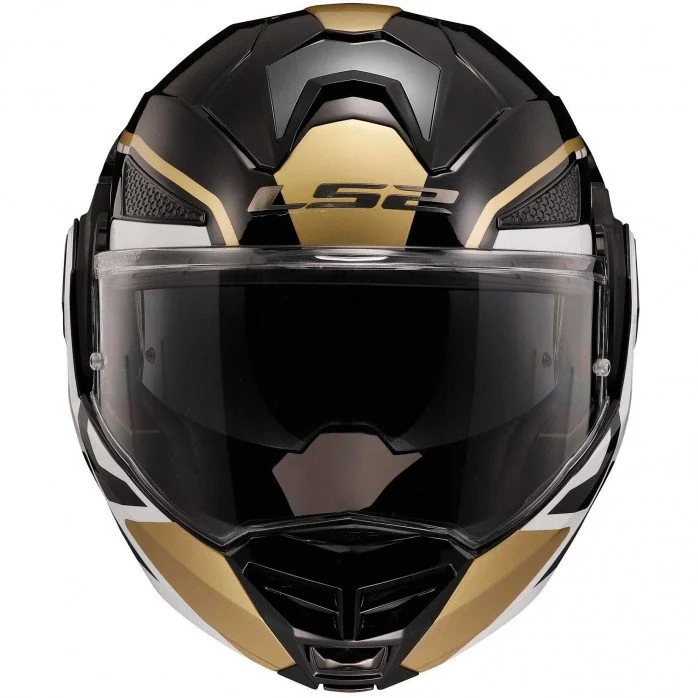 LS2 FF901 ADVANT X METRYK BLACK GOLD modulinis šalmas XS