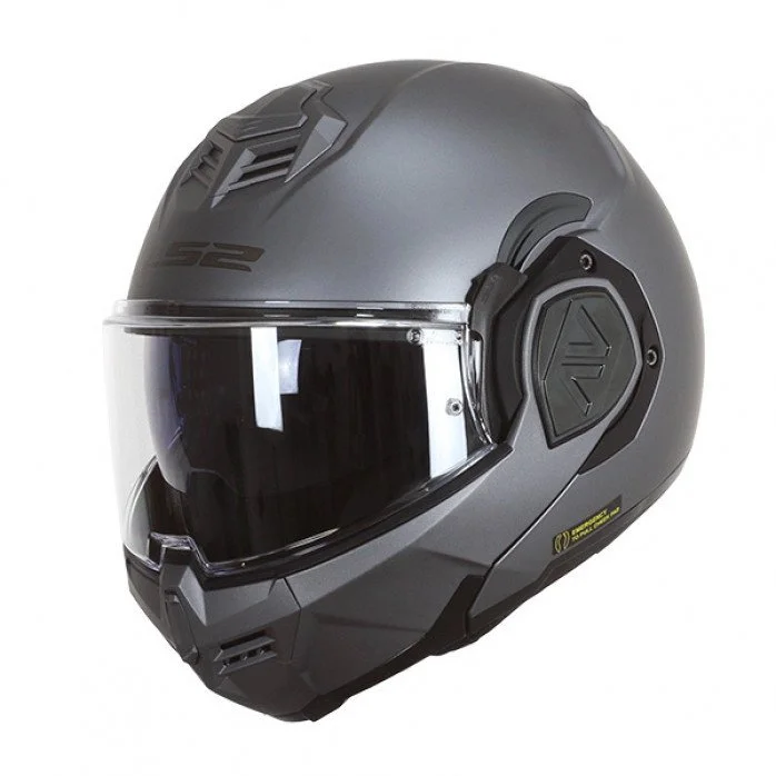 LS2 FF906 ADVANT SOLID MODULINIS ŠALMAS PILKA M