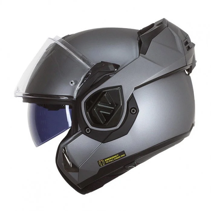 LS2 FF906 ADVANT SOLID MODULINIS ŠALMAS PILKA M