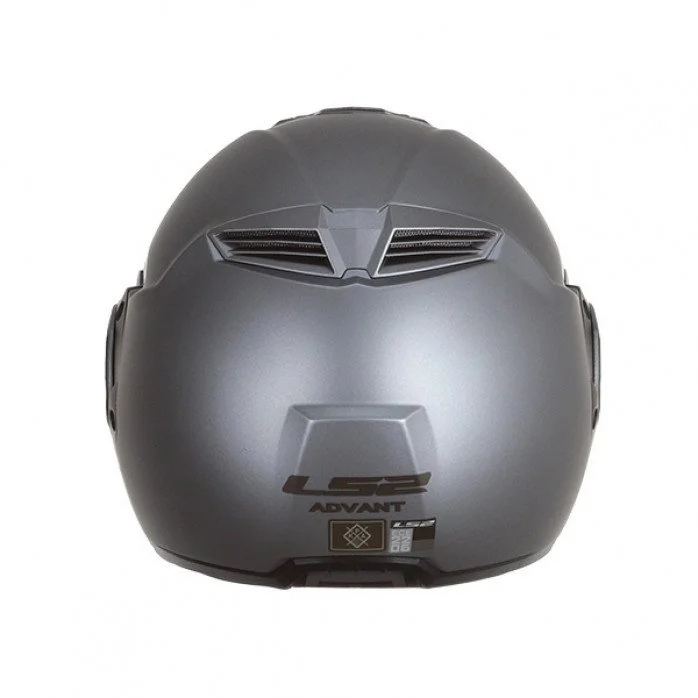 LS2 FF906 ADVANT SOLID MODULINIS ŠALMAS PILKA M