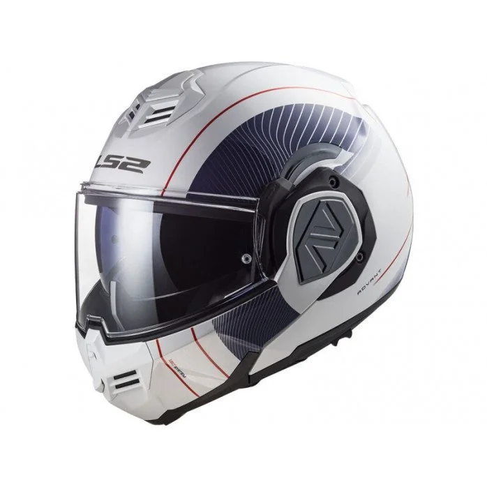 LS2 FF906 ADVANT COOPER MODULINIS ŠALMAS BALTA/MĖLYNA XS