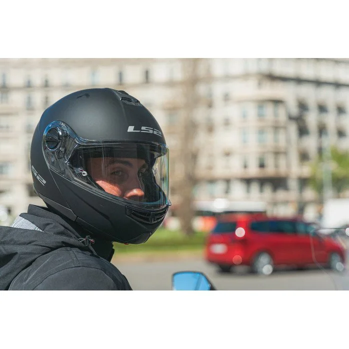 LS2 FF908 STROBE II MATT BLACK MODULINIS ŠALMAS 3XL