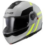 LS2 FF908 STROBE II AUTOX GREY H-V YELLOW MODULINIS ŠALMAS -M