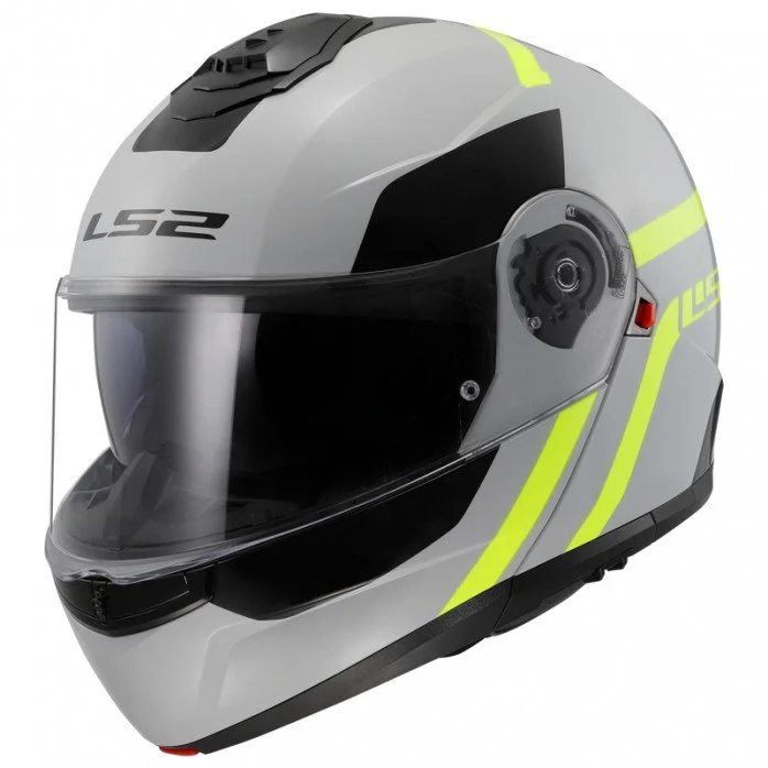 LS2 FF908 STROBE II AUTOX GREY H-V YELLOW MODULINIS ŠALMAS -M
