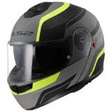 LS2 FF908 STROBE II MONZA M.BLACK H-V YELLOW MODULINIS ŠALMAS XXL