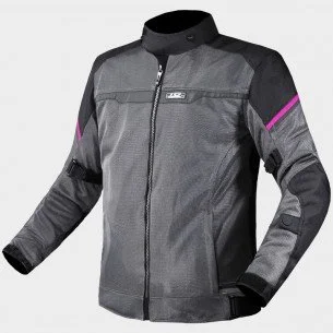 LS2 RIVA neperšalmpama vasarinė moteriška motociklisto striukė - juoda/pilka 3XL