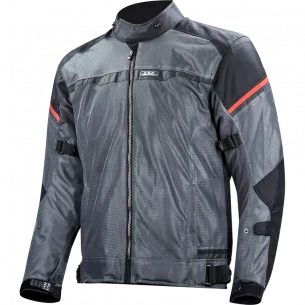 LS2 RIVA neperšalmpama vasarinė vyriška motociklisto striukė - juoda/pilka L